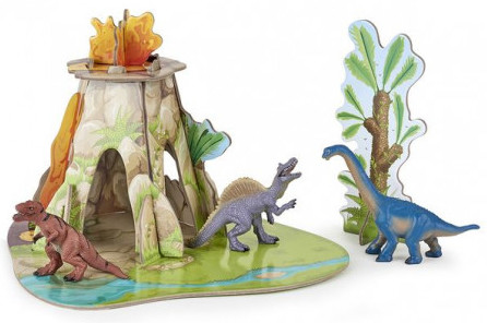 Décor de jeu sur le thème des dinosaures